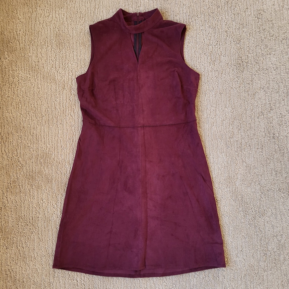 Lysse Burgundy Sleeveless Mock Neck Mini Dress Size XSmall New - Picture 2 of 12